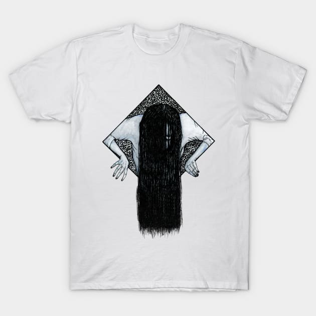 Sadako Emerges T-Shirt by Bloody Savage